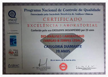 Certificado Diamante